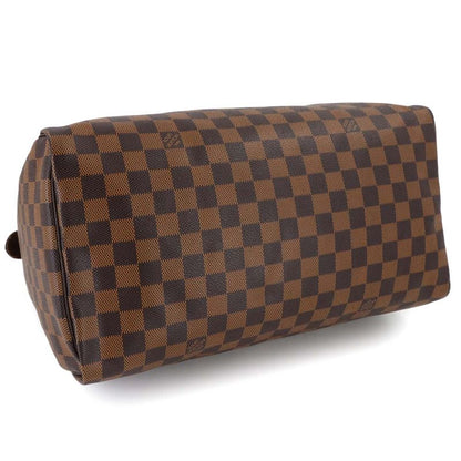 Louis Vuitton Damier Speedy 35 Hand Bag Ebene Brown Gold