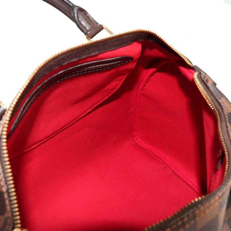 Louis Vuitton Damier Speedy 30 Hand Bag Ebene Brown Gold
