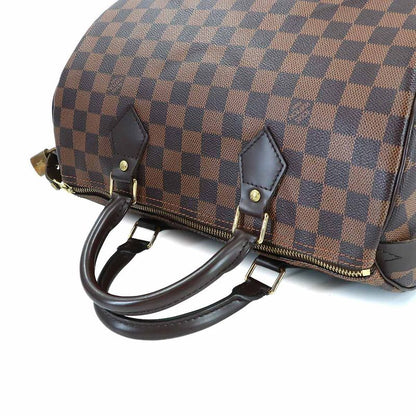 Louis Vuitton Damier Speedy 30 Hand Bag Ebene Brown Gold