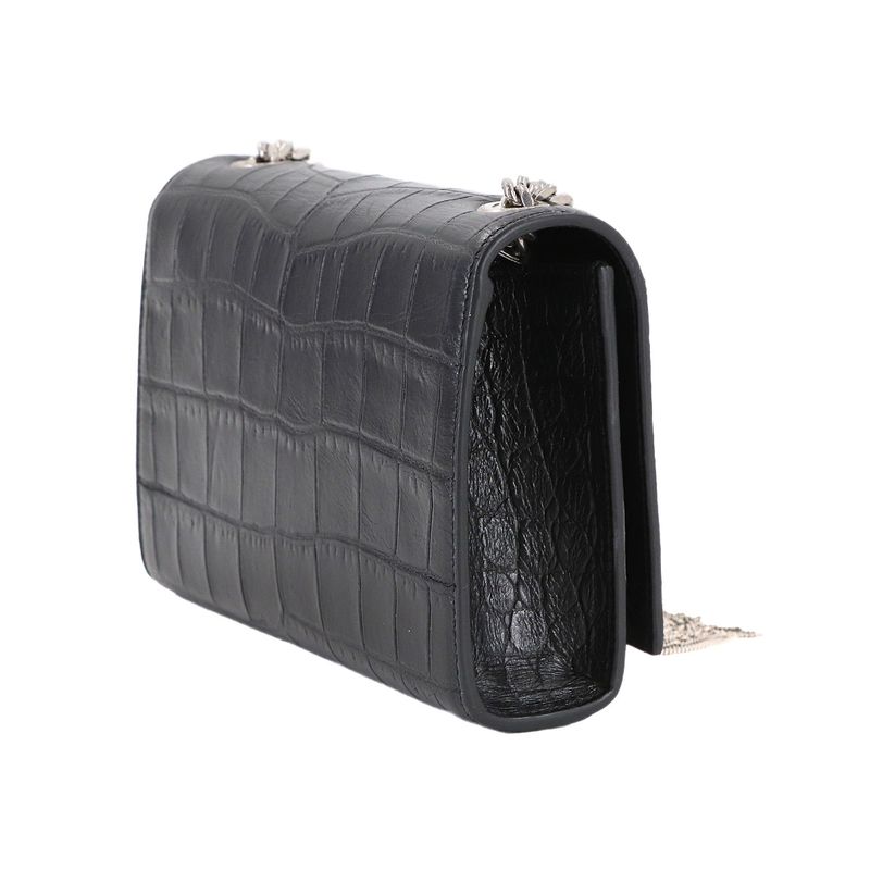 Saint Laurent Kate Mini Chain Shoulder Bag Croco