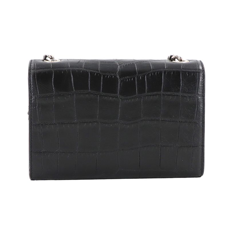 Saint Laurent Kate Mini Chain Shoulder Bag Croco