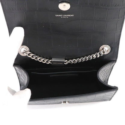 Saint Laurent Kate Mini Chain Shoulder Bag Croco