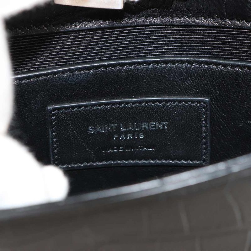 Saint Laurent Kate Mini Chain Shoulder Bag Croco