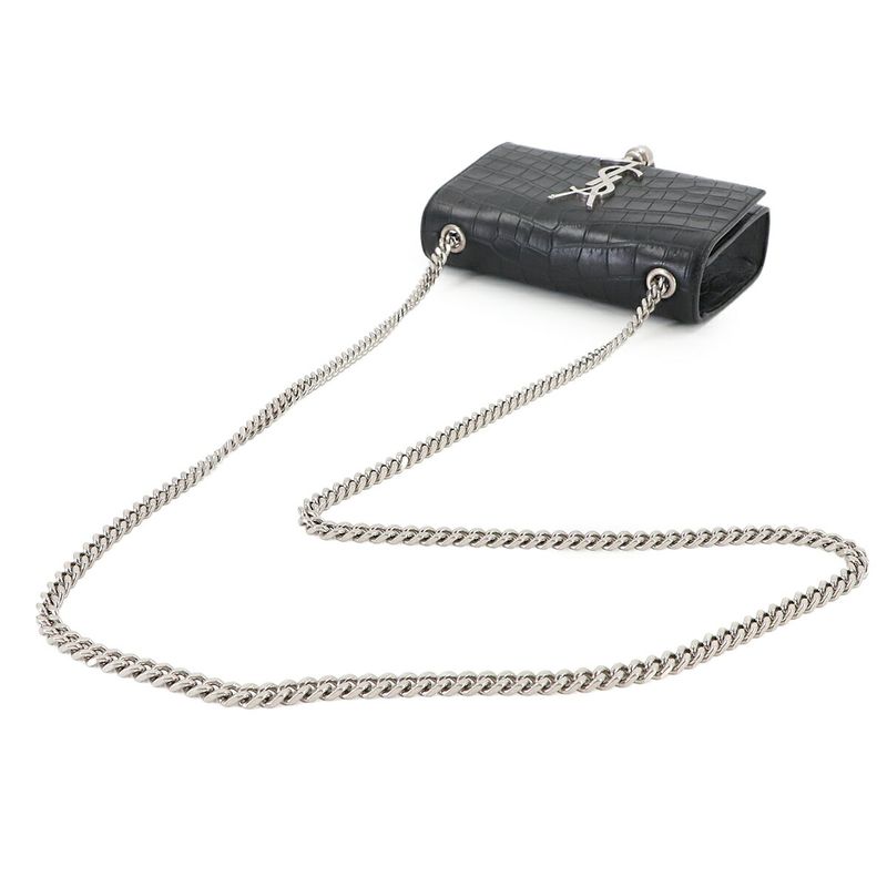Saint Laurent Kate Mini Chain Shoulder Bag Croco