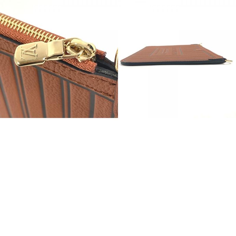 Louis Vuitton Pouch Neverfull Inside Out MM Leather Tan Brown
