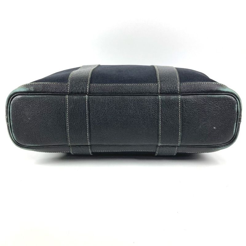 Hermes Shoulder Bag Garden File MM Leather Black
