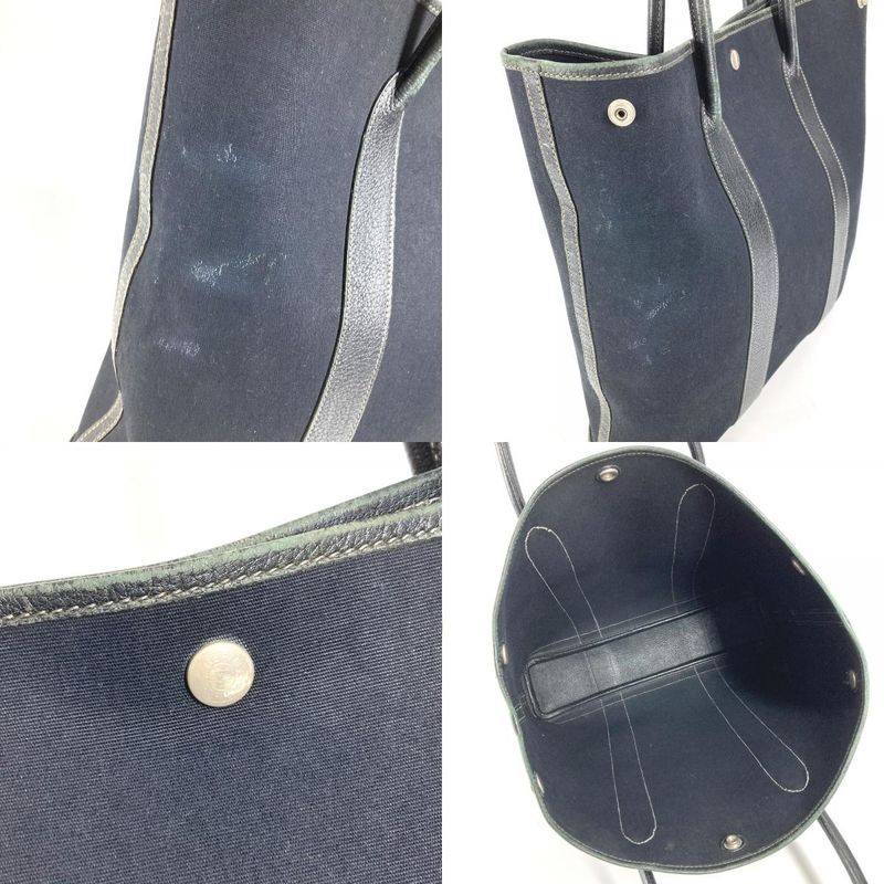 Hermes Shoulder Bag Garden File MM Leather Black