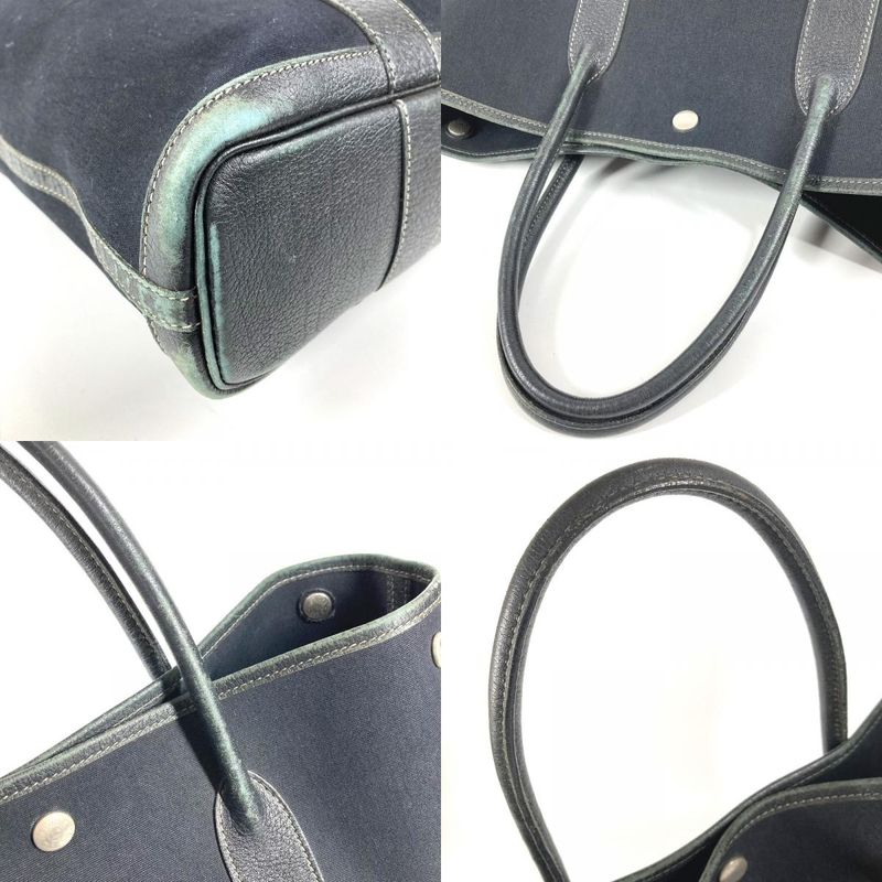 Hermes Shoulder Bag Garden File MM Leather Black