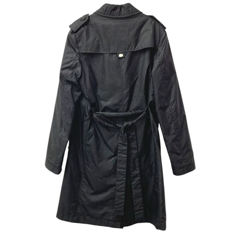 Fendi Trench Coat Selleria Logo Nylon Black