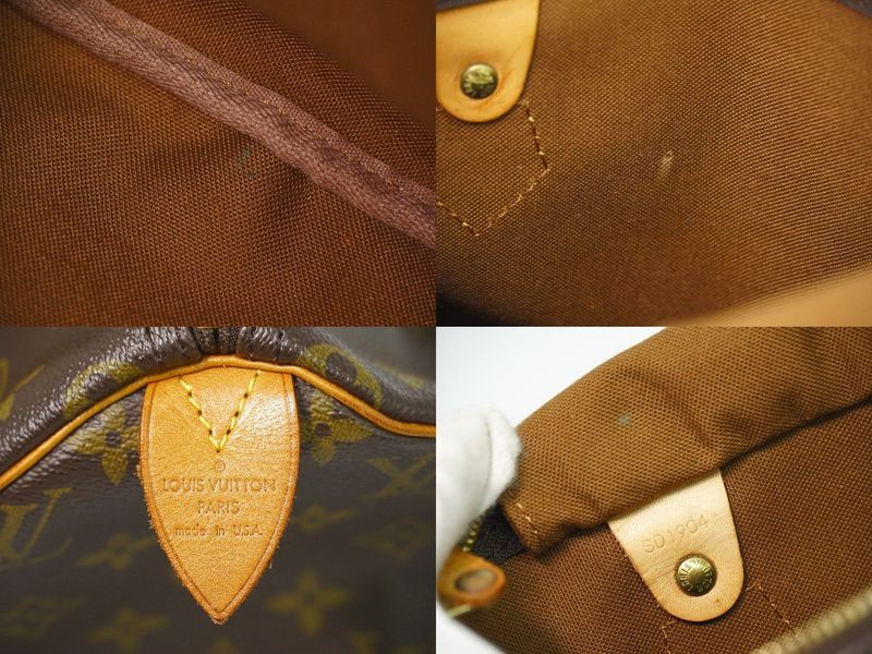 Louis Vuitton LV Speedy 30 Monogram Mini Boston Bag Outside] Brown