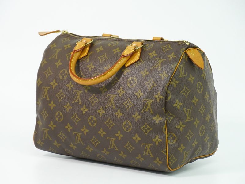 Louis Vuitton LV Speedy 30 Monogram Mini Boston Bag Outside] Brown