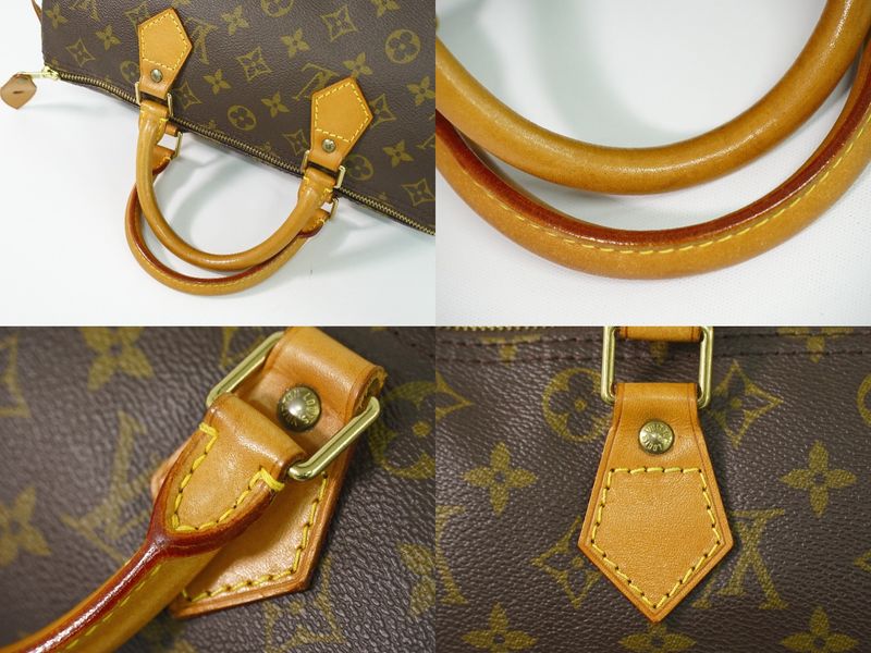 Louis Vuitton LV Speedy 30 Monogram Mini Boston Bag Outside] Brown