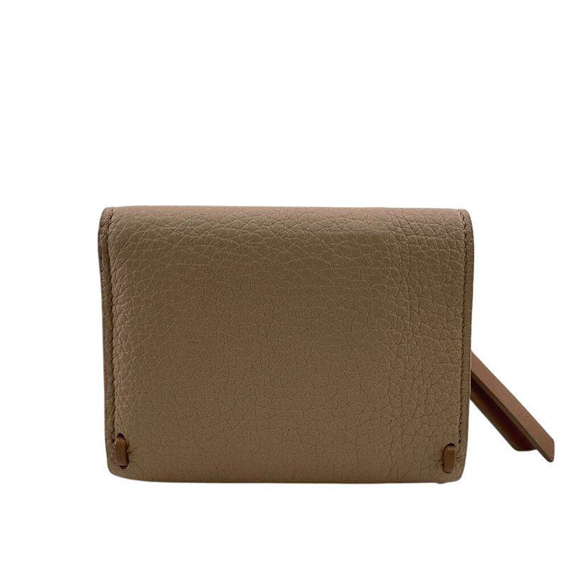 Fendi Topstitch Peekaboo Micro Trifold Wallet
