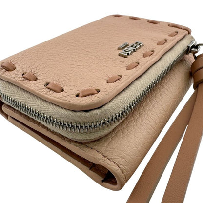 Fendi Topstitch Peekaboo Micro Trifold Wallet