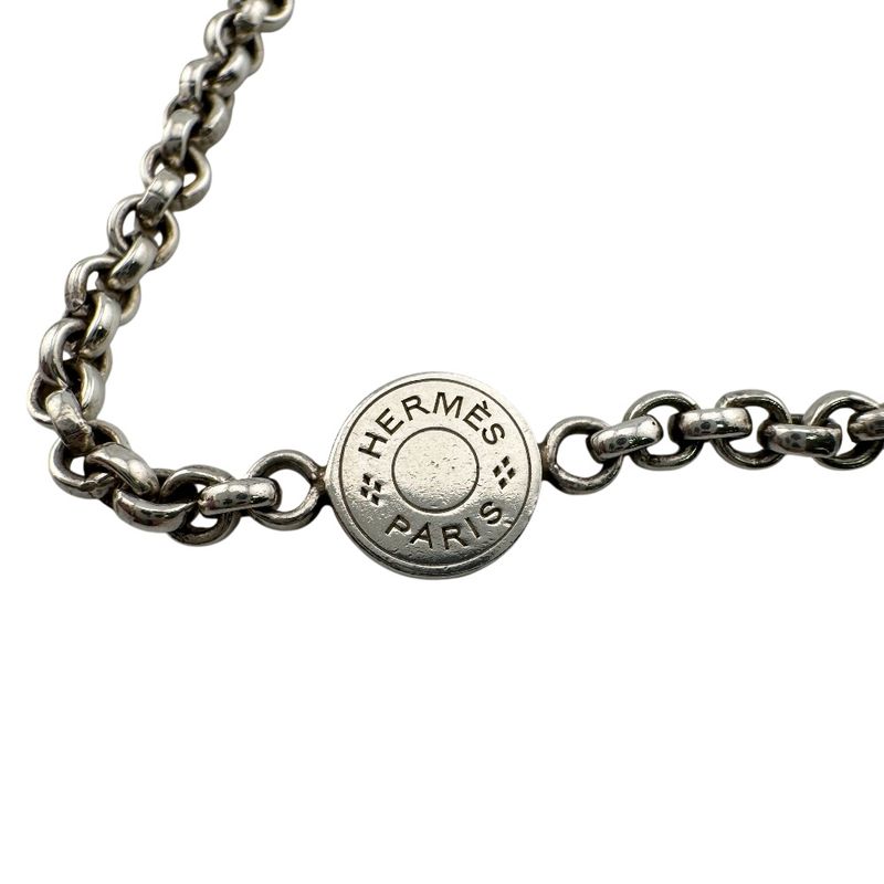 Hermes Mini Necklace Silver