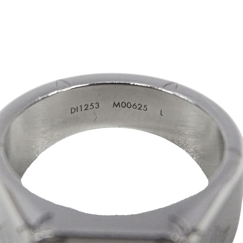 Louis Vuitton Ring Metal Signet Monogram Silver