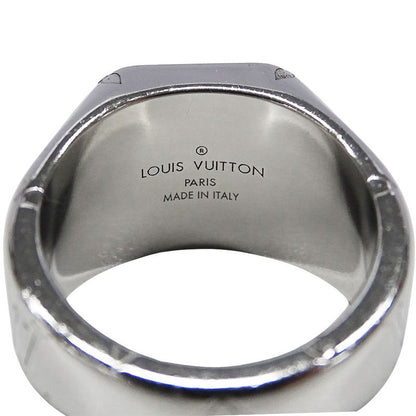 Louis Vuitton Ring Metal Signet Monogram Silver