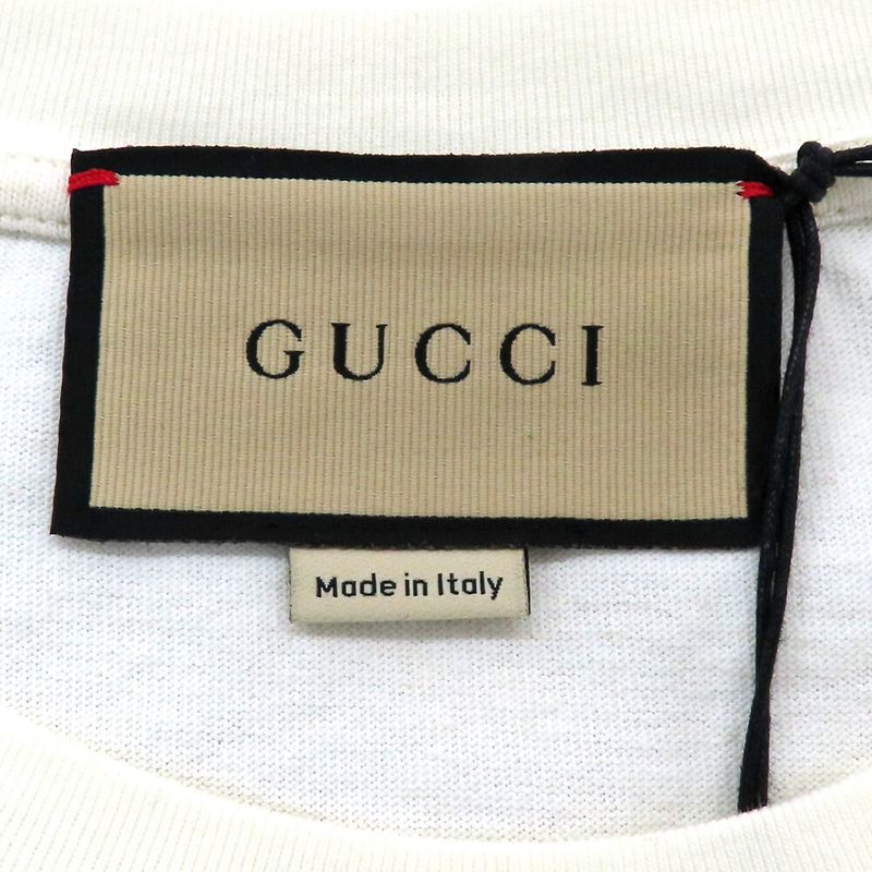 Gucci Interlocking Stripe Logo Print T-Shirt White XS Short Sleeve