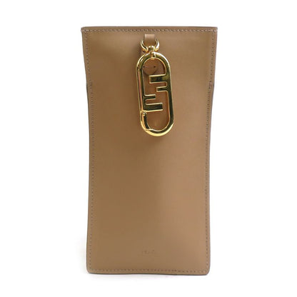 Fendi Phone Pouch Leather Beige