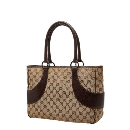 Gucci GG Canvas Tote Brown Beige