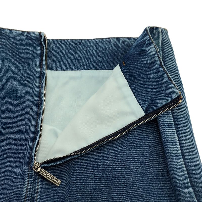 Balenciaga Reconstructed Mermaid Denim Skirt Indigo Indigo Blue