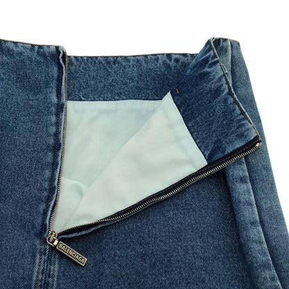 Balenciaga Reconstructed Mermaid Denim Skirt Indigo Indigo Blue