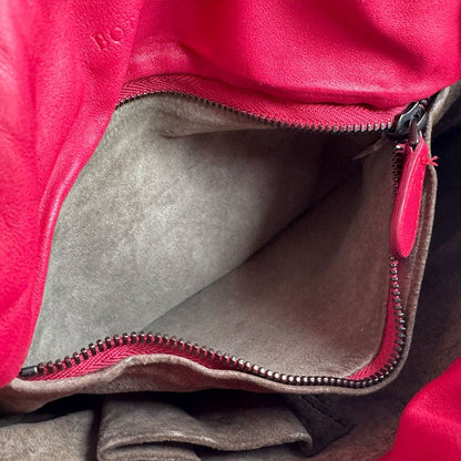 Bottega Veneta Crossbody Shoulder Bag Magenta Serial Number: