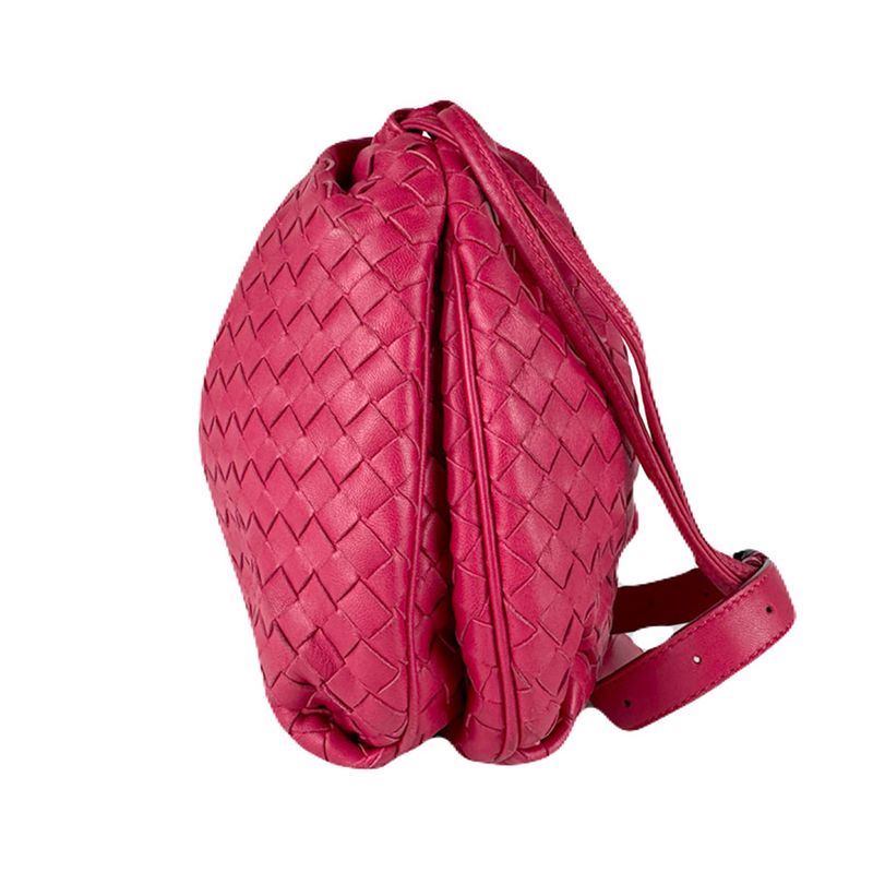 Bottega Veneta Crossbody Shoulder Bag Magenta Serial Number:
