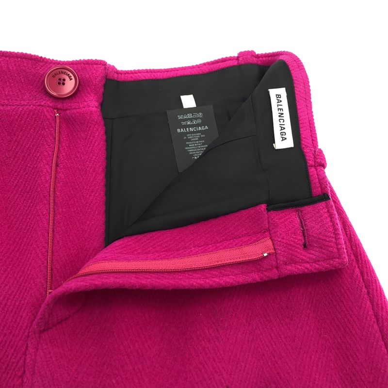 Balenciaga Ring Wool Skirt Pink 36