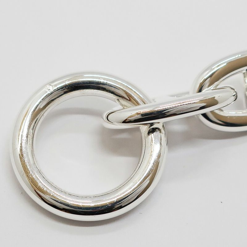 Hermes Chaine D'ancre TGM Bracelet 9 Links Silver Chain
