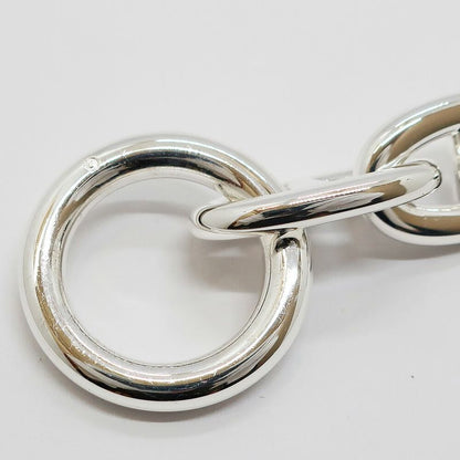 Hermes Chaine D'ancre TGM Bracelet 9 Links Silver Chain