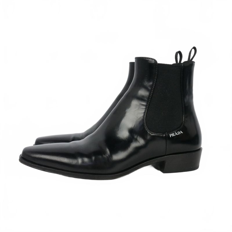 Prada Side Logo Chelsea Boots Short 35.5