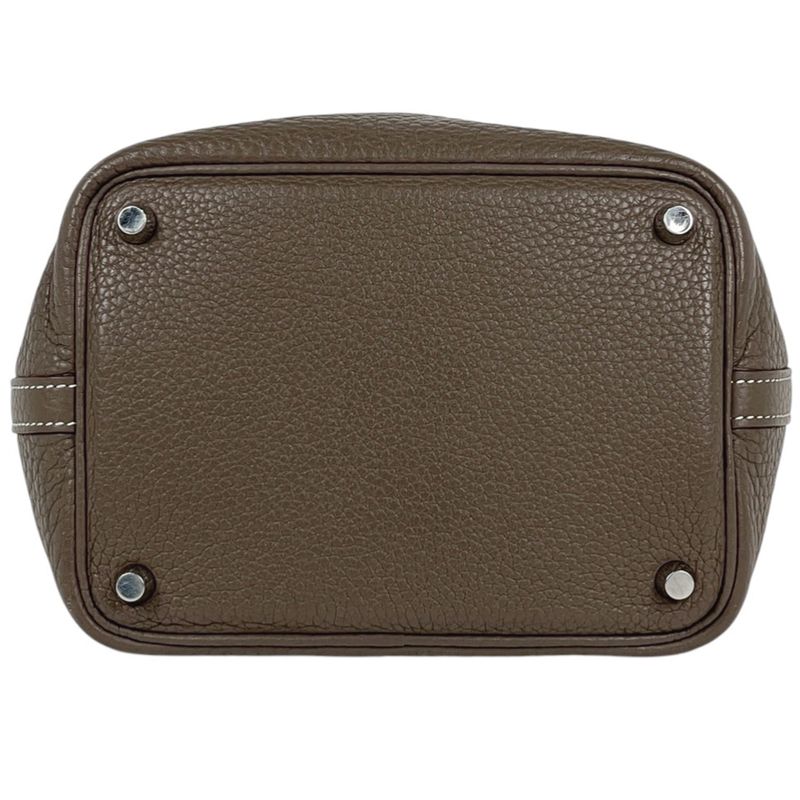 Hermes Picotin Lock PM Mini Bag Taurillon Clemence Etoupe