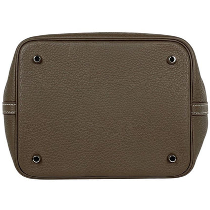 Hermes Picotin Lock MM Mini Bag Taurillon Clemence Etoupe