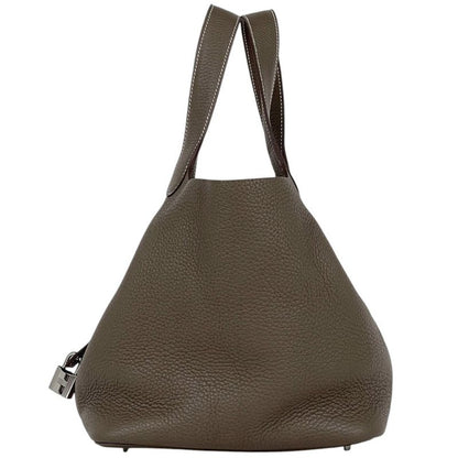 Hermes Picotin Lock MM Mini Bag Taurillon Clemence Etoupe