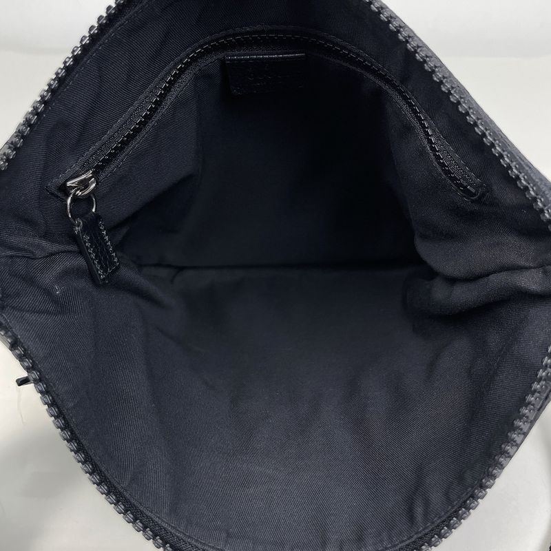Gucci GG Pattern Shoulder Bag Crossbody Nylon Black