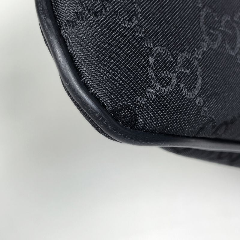 Gucci GG Pattern Shoulder Bag Crossbody Nylon Black