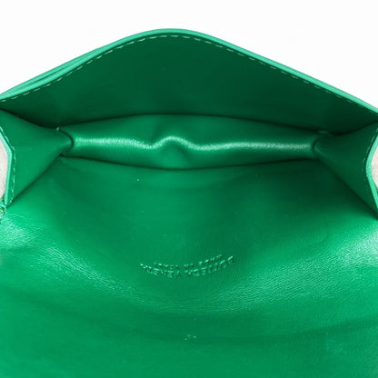Bottega Veneta Cassette Card Case Maxi Intrecciato Leather Green
