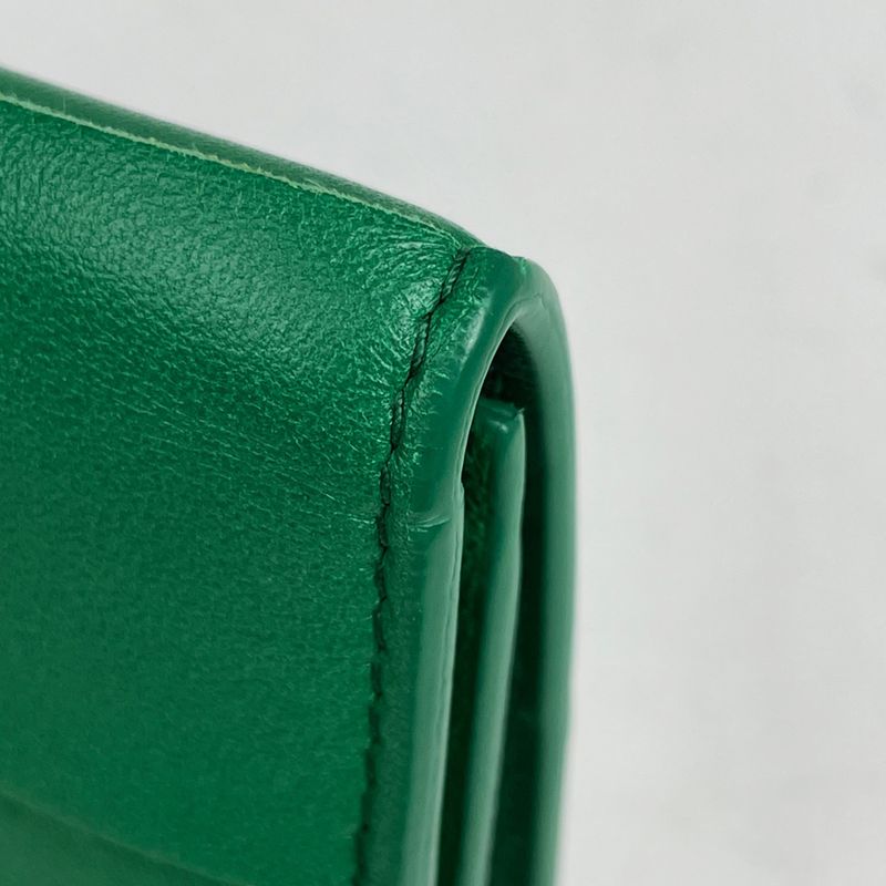 Bottega Veneta Cassette Card Case Maxi Intrecciato Leather Green