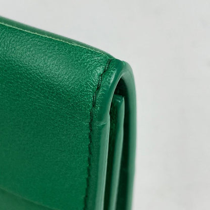 Bottega Veneta Cassette Card Case Maxi Intrecciato Leather Green