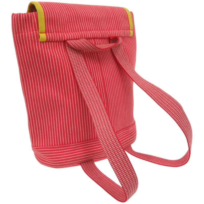 Hermes Striped Kavalkara Kids Horse Cotton Red Backpack Red Yellow