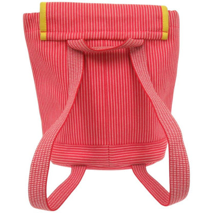 Hermes Striped Kavalkara Kids Horse Cotton Red Backpack Red Yellow