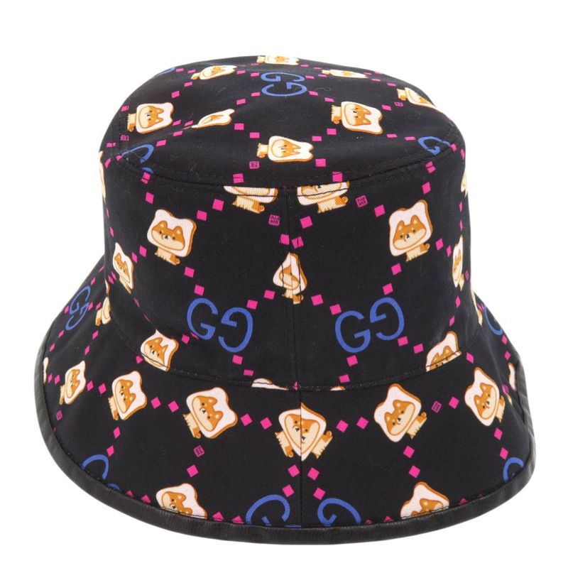 Gucci Pikarar Kawaii Baguette Hat M Shiba Inu Black Blue X Pink
