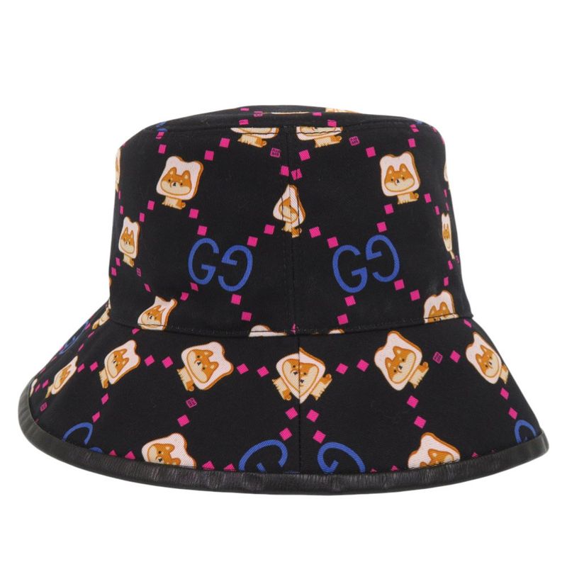 Gucci Pikarar Kawaii Baguette Hat M Shiba Inu Black Blue X Pink