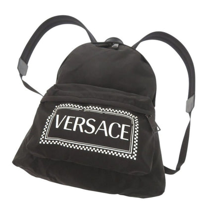 Versace Gianni Logo Nylon Black Backpack