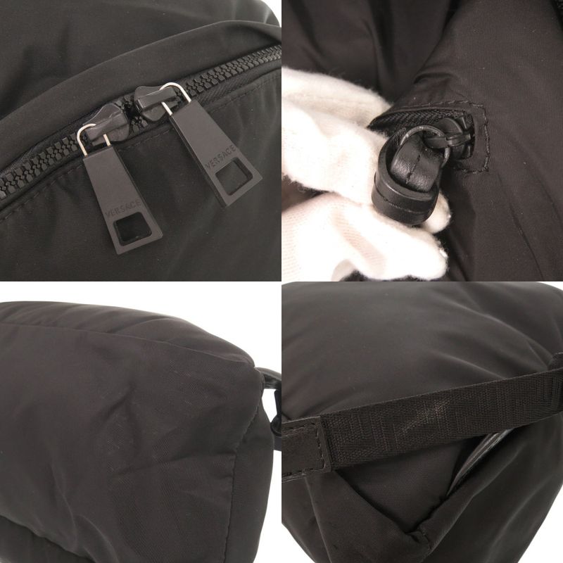 Versace Gianni Logo Nylon Black Backpack