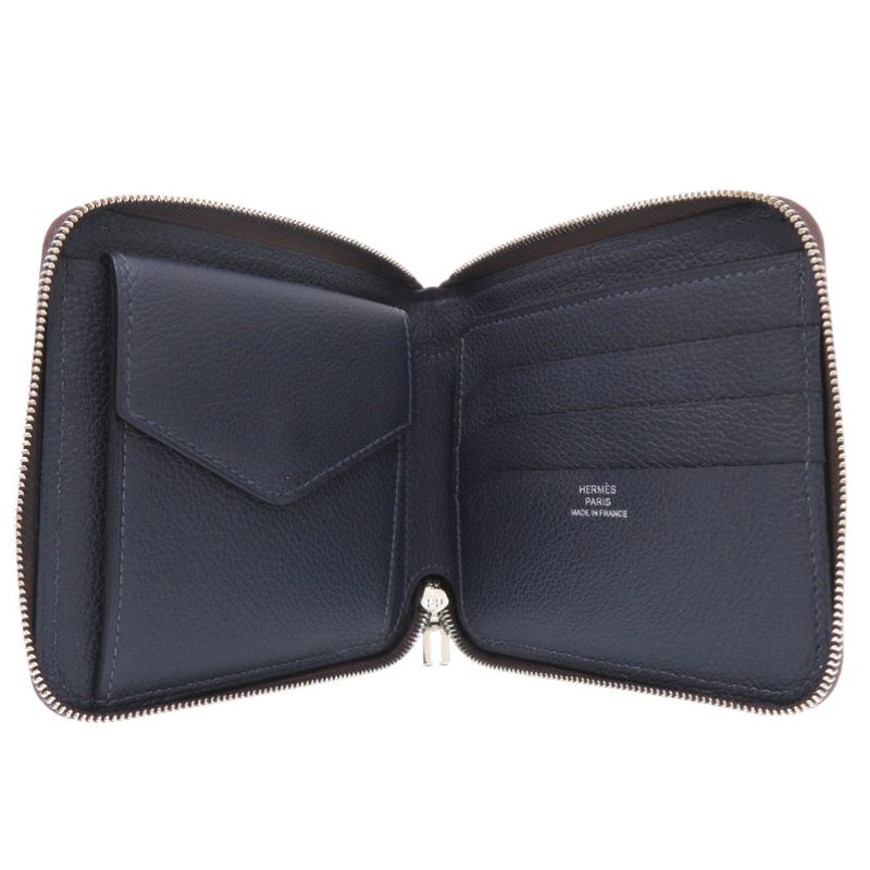 Hermes Zipengo Verso Bifold Wallet Compact Color Gold [category] Men's