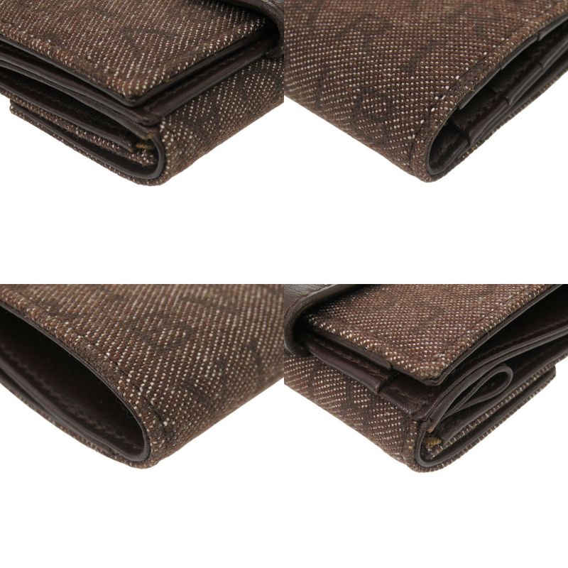 Bvlgari Logomania Denim Leather Brown Bifold Wallet