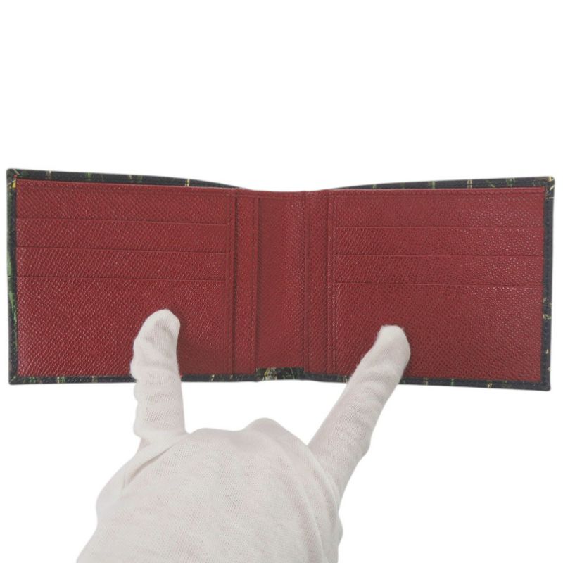 Dolce & Gabbana Bird Leather Black Bifold Wallet Dolce&gabbana Black Red