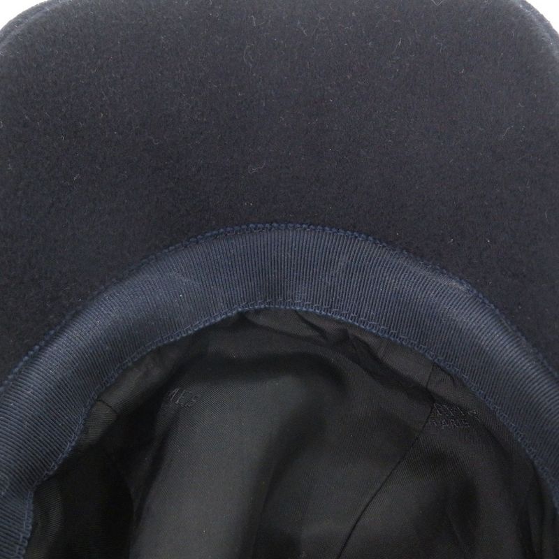 Hermes Cashmere Acetate Navy Cap Hat